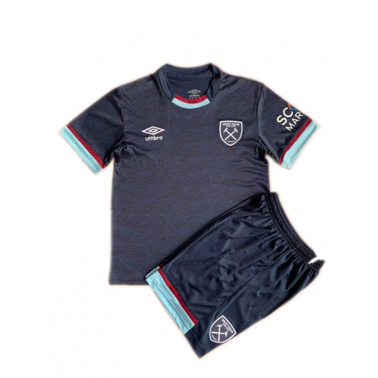 Camisola West Ham United Criança Equipamento Terceiro 2021-2022 Manga Curta
